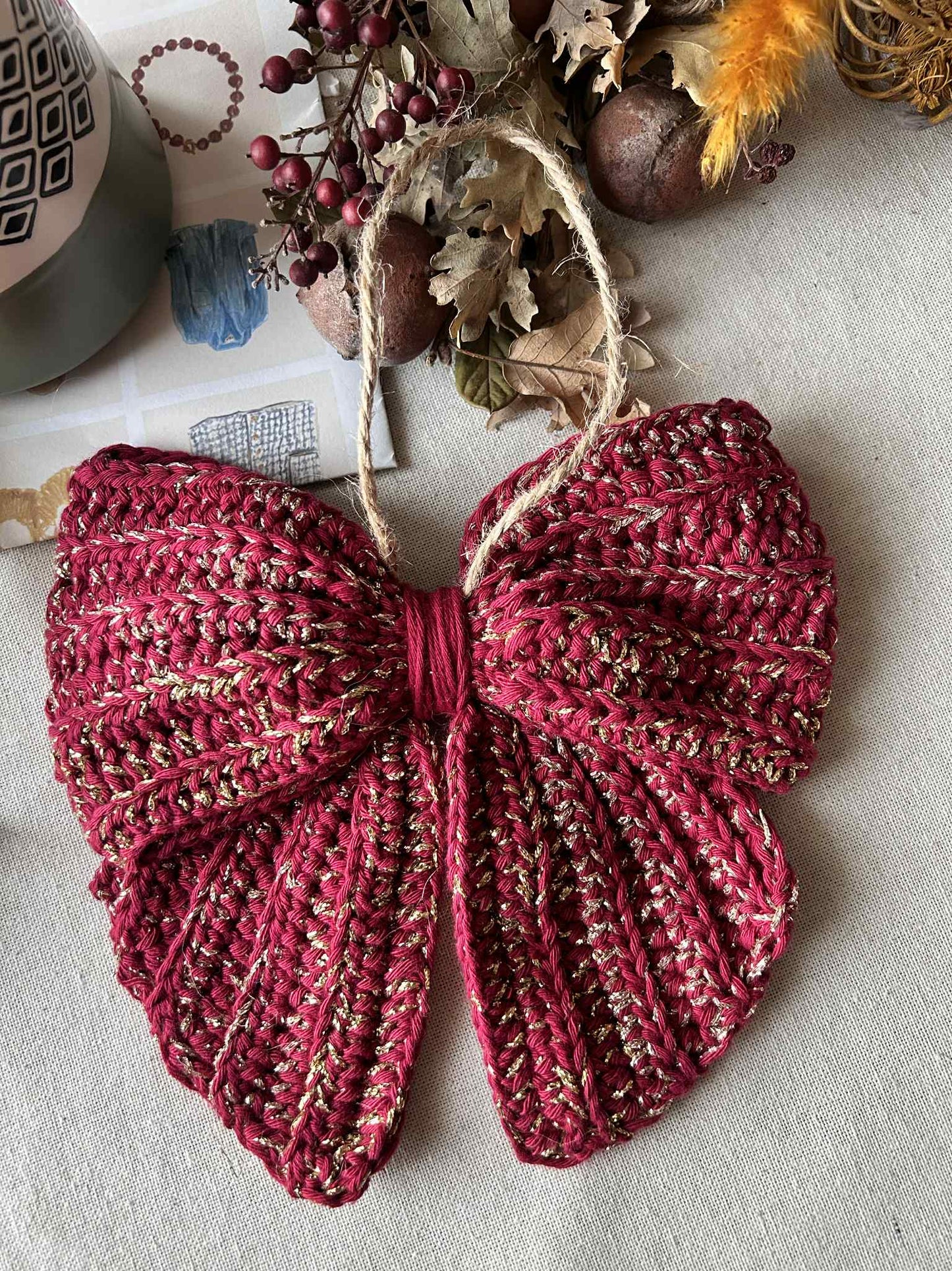 SCHEMA - FIOCCO NATALIZIO ALL'UNCINETTO