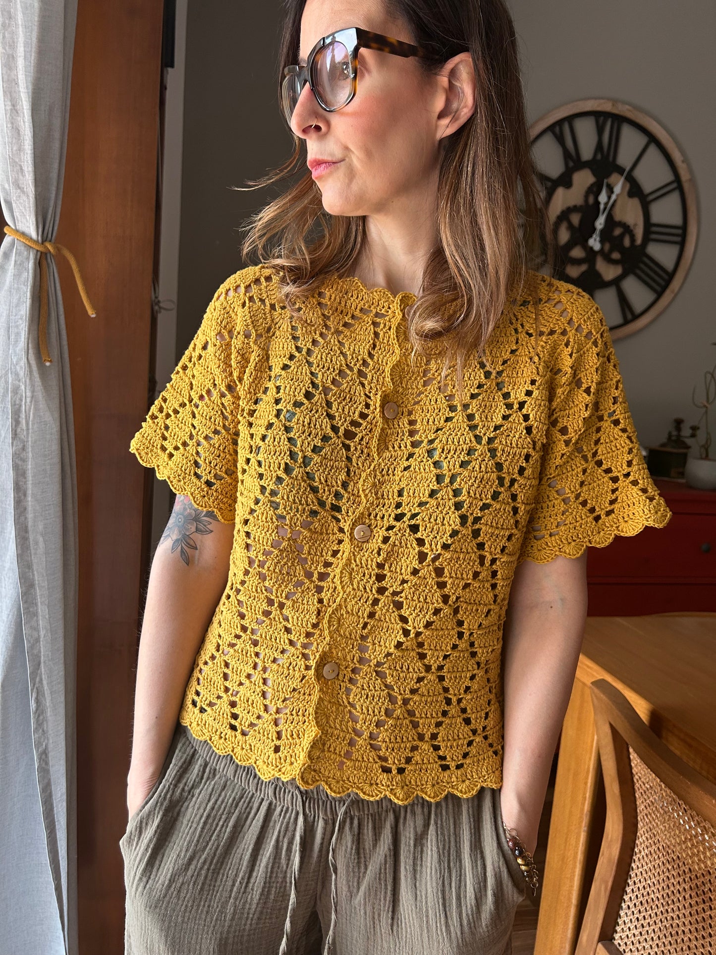 PATRÓN DE CROCHET PARA CAMISA AURORA - Boho chic elegante