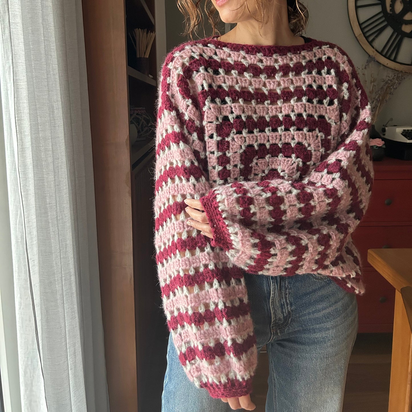 SCHEMA UNCINETTO MAGLIA GRANNY SQUARES- Tecnica Tradizionale