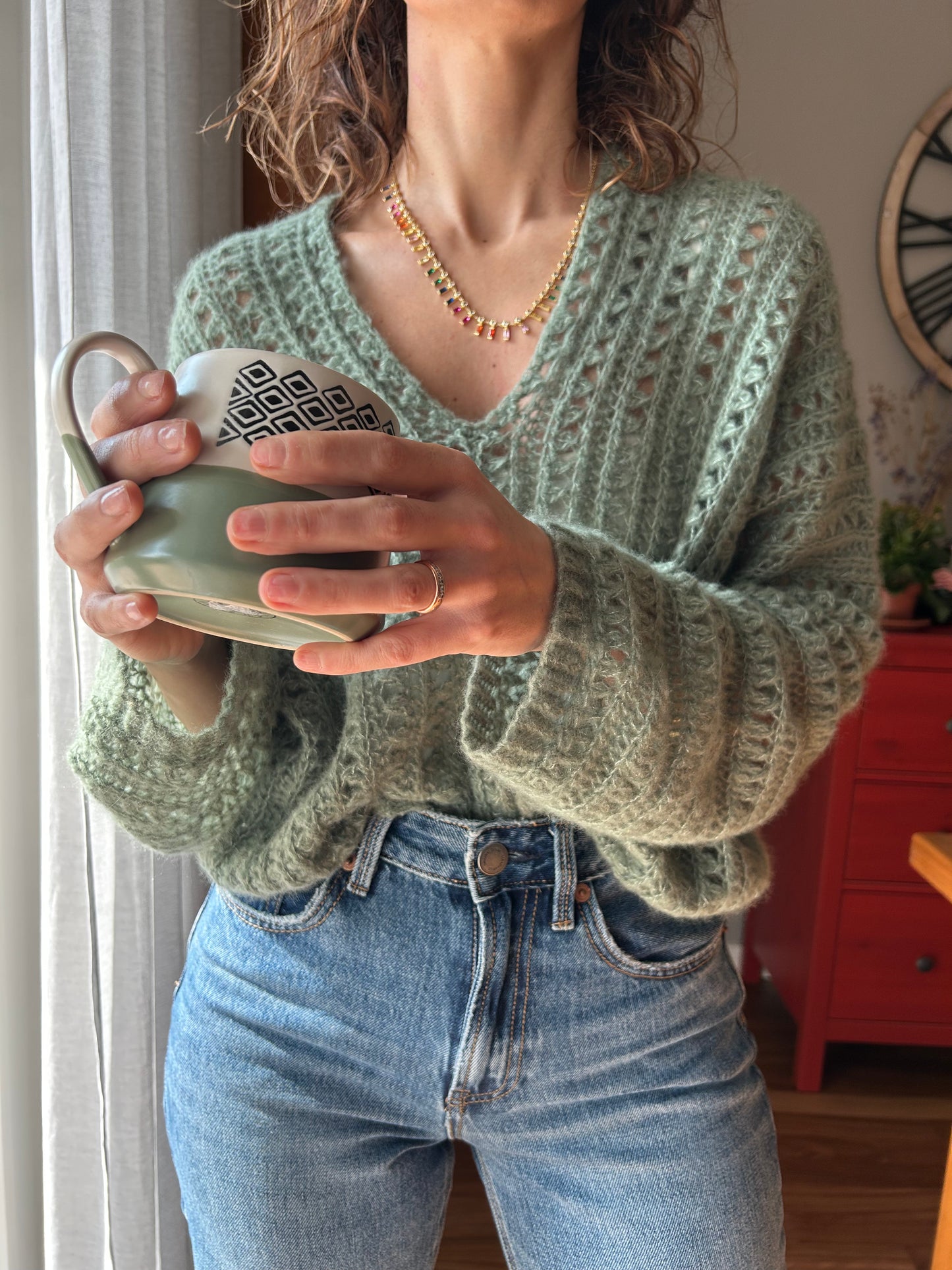 MAGLIA CROCHET DALILA TAGLIA S/M- in pronta consegna