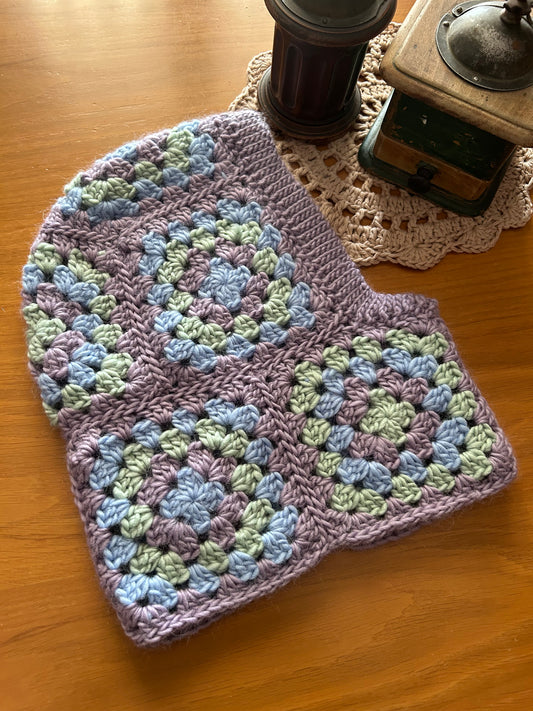 PASSAMONTAGNA BALACLAVA CROCHET GRANNY SQUARES  A UNCINETTO