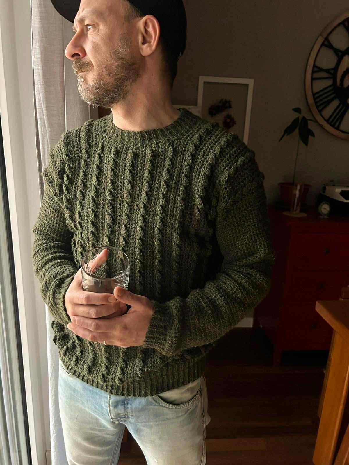 18+ Men'S Crochet Sweater Men's Crochet Sweater Pattern PDF – Pierre | Noral Crochet