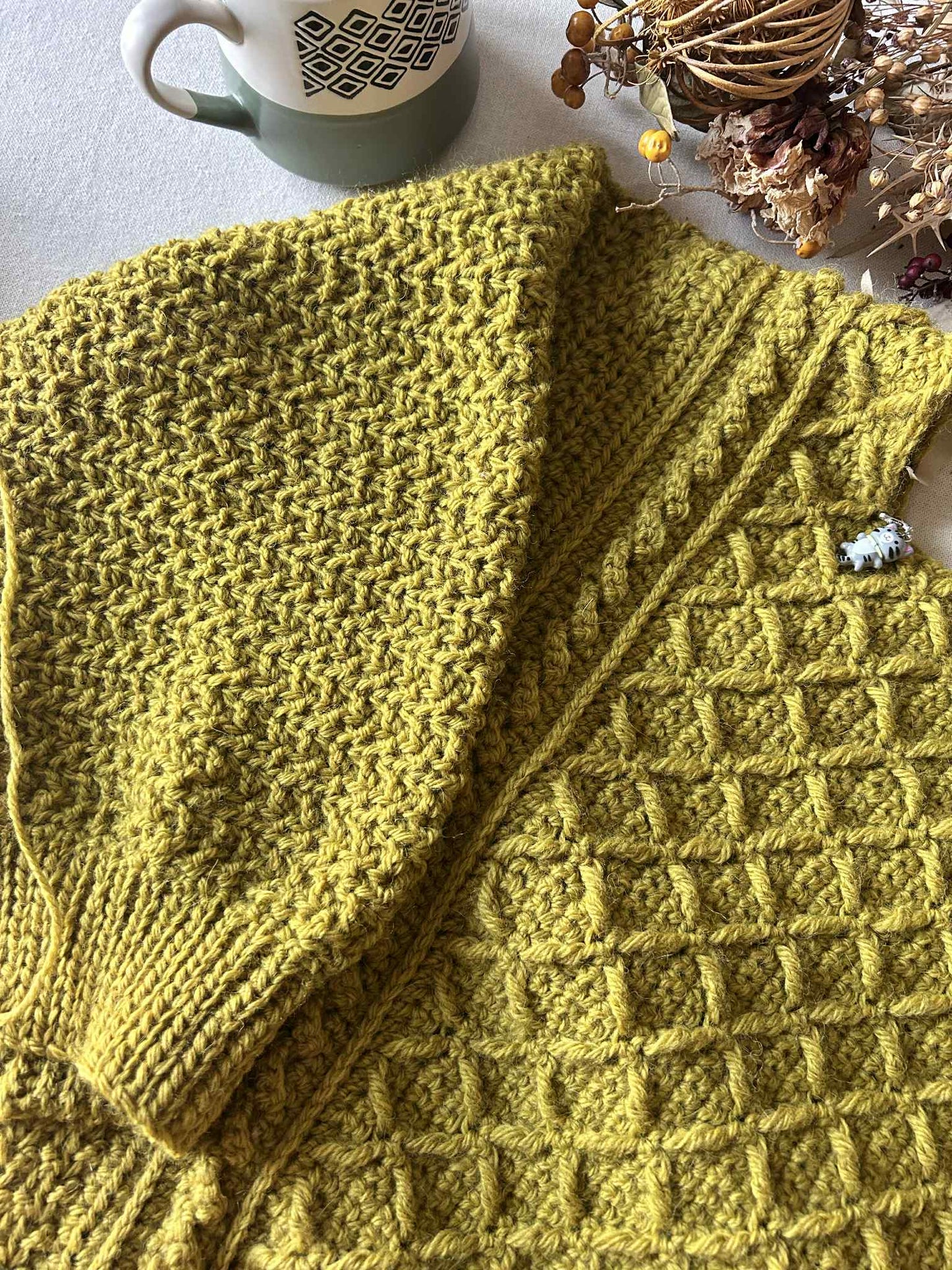 KIT UNCINETTO MAGLIONE GIORGIO- -Include filato PREMIUM+ Schema PDF- Livello Avanzato