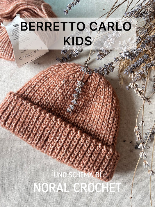 SCHEMA UNCINETTO BERRETTO CARLO KIDS- Pattern Berretto Nordic