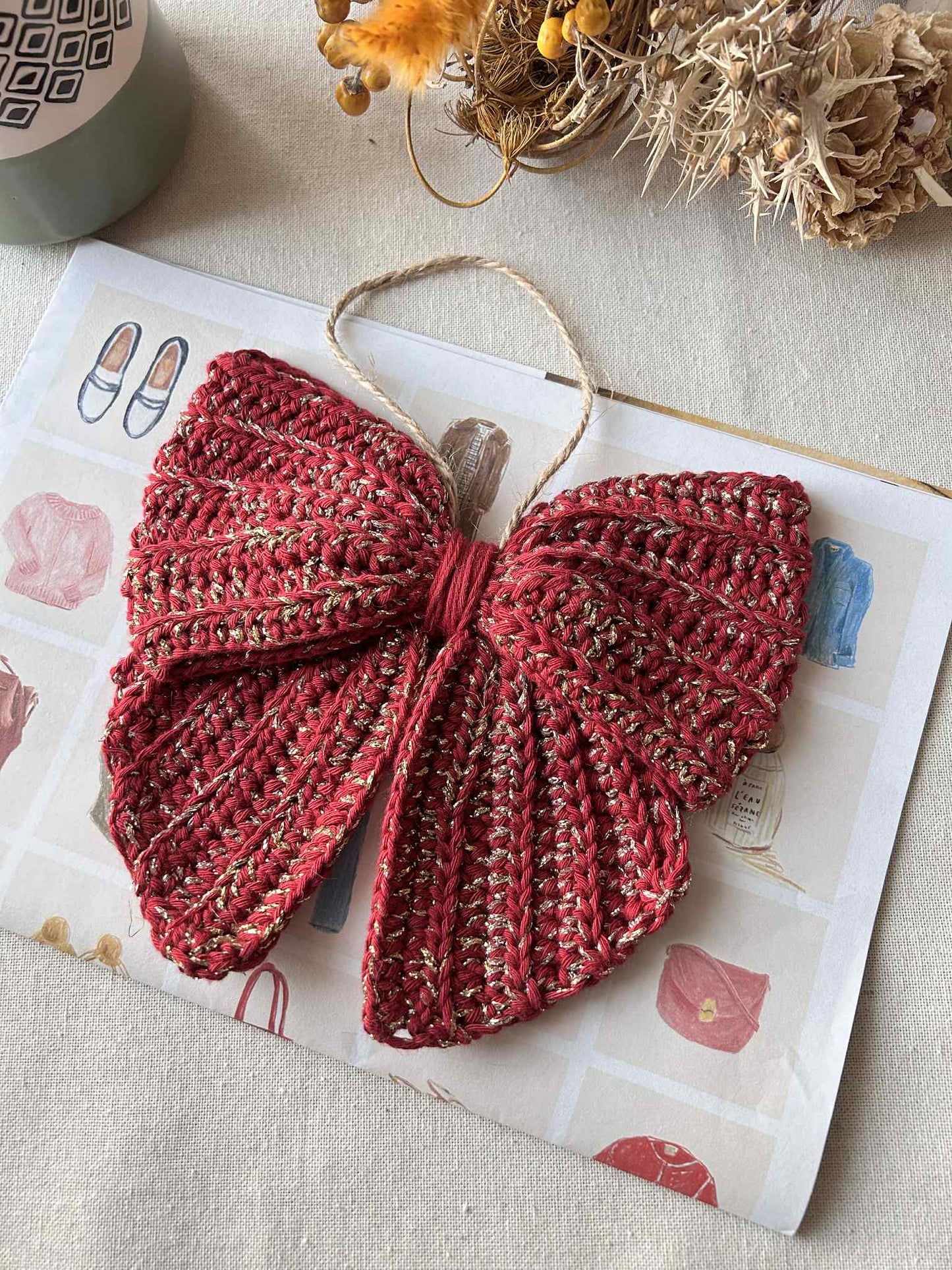 SCHEMA - FIOCCO NATALIZIO ALL'UNCINETTO