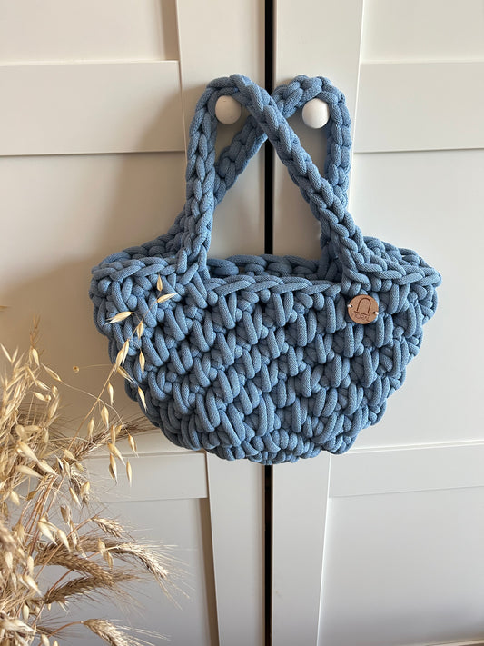BORSA NORA  A UNCINETTO BABY BLUE (CAMPIONE)