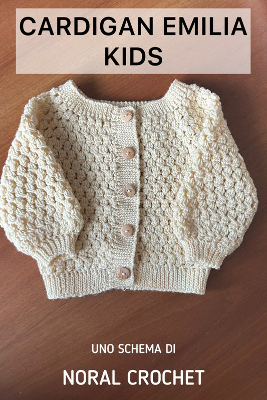 SCHEMA UNCINETTO EMILIA CARDIGAN BEBE'- Pattern Cardigan Classico