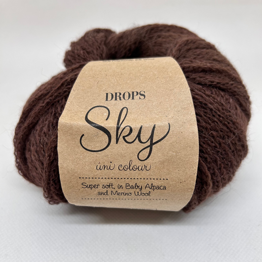 Drops Sky- Gomitolo Lana Cioccolata Calda
