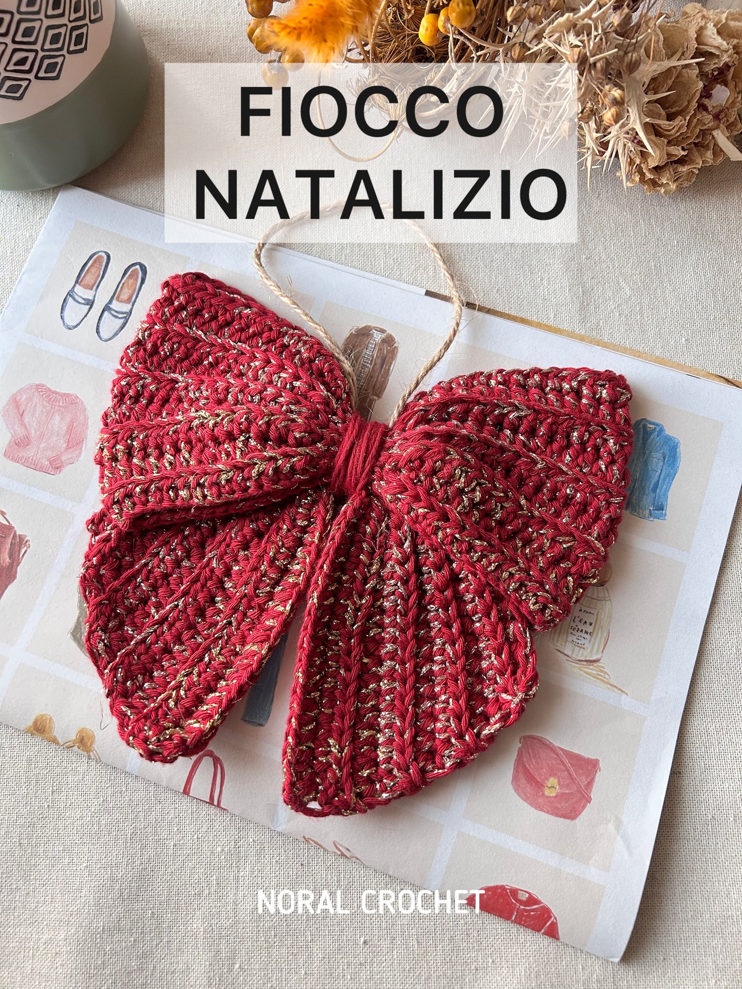 SCHEMA - FIOCCO NATALIZIO ALL'UNCINETTO